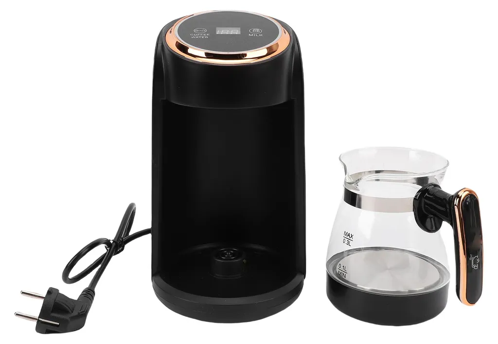 Cafetière turque électrique 600W de 300ml avec arrêt automatique noir