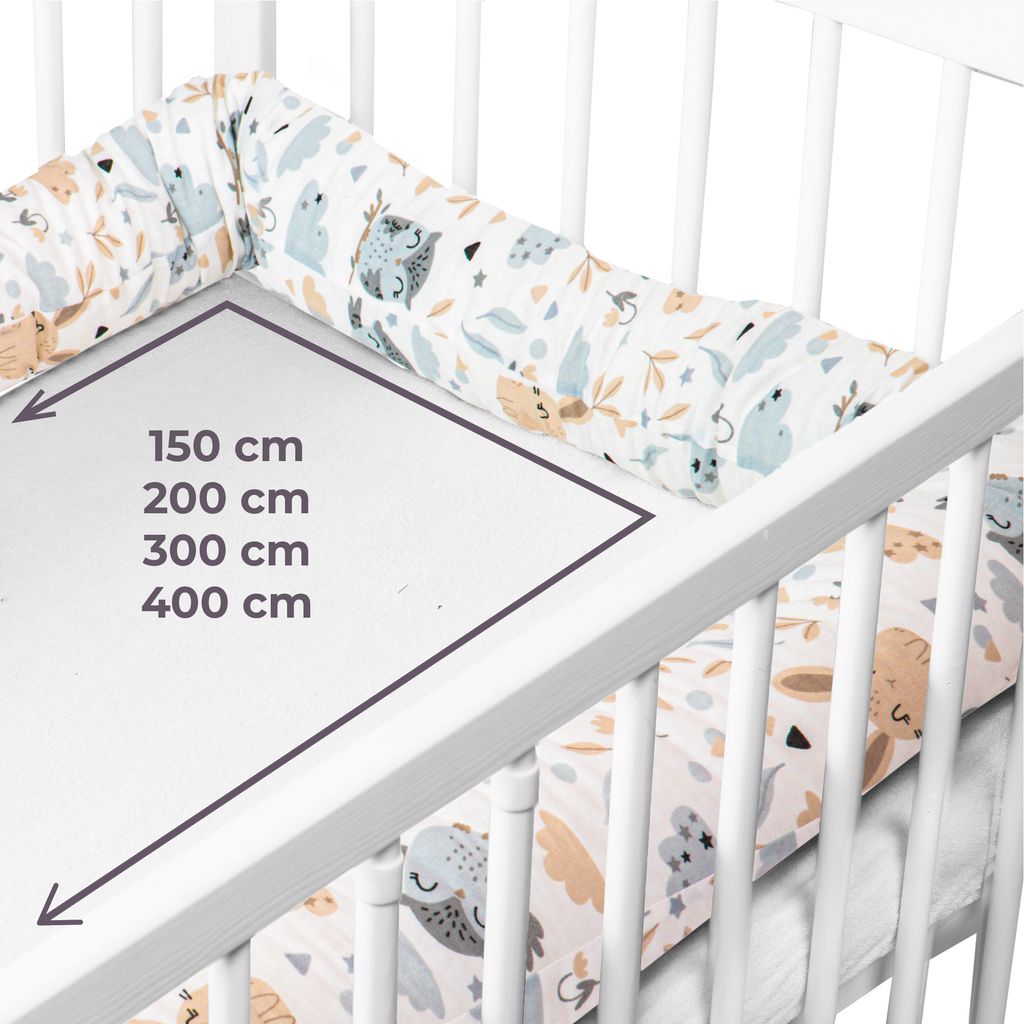 1-4M Krippe Nestchen Bettumrandung Knotenkissen Baby Bettschlange Kinderbett 
