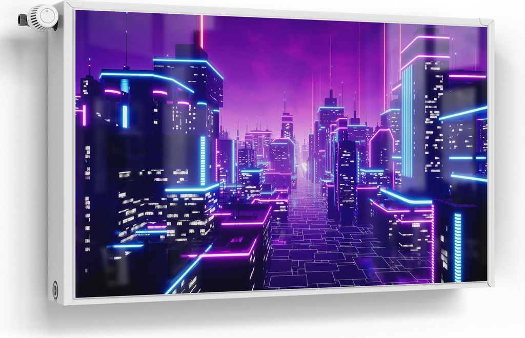 DEQORI Magnetmatte Heizung Standard 100x60 cm 'Futuristische Visionen' Magnetfolie