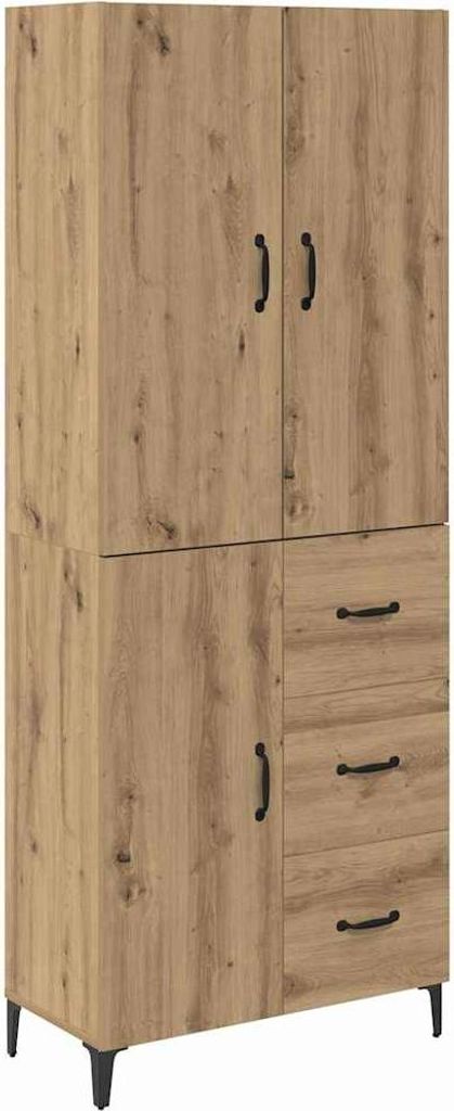 Highboard Artisan-Eiche 69,5 x 34 x 180 cm Holzwerkstoff