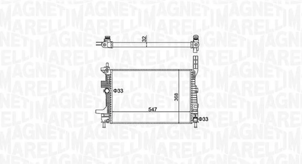 Radiateur de refroidissement eau Ford Focus III 1.6 TDCi moteur Diesel 95-115ch