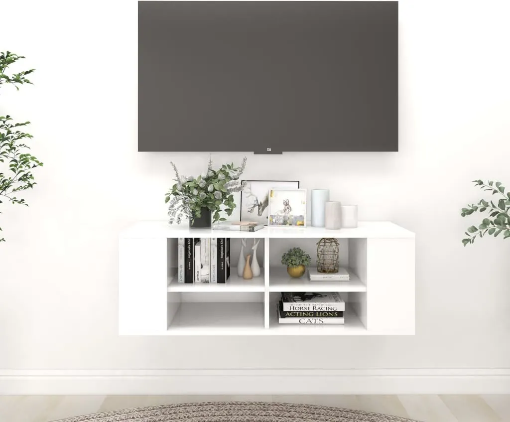 Mobile TV Bianco Maison Exclusive 102x35x35 cm - Design Minimalista