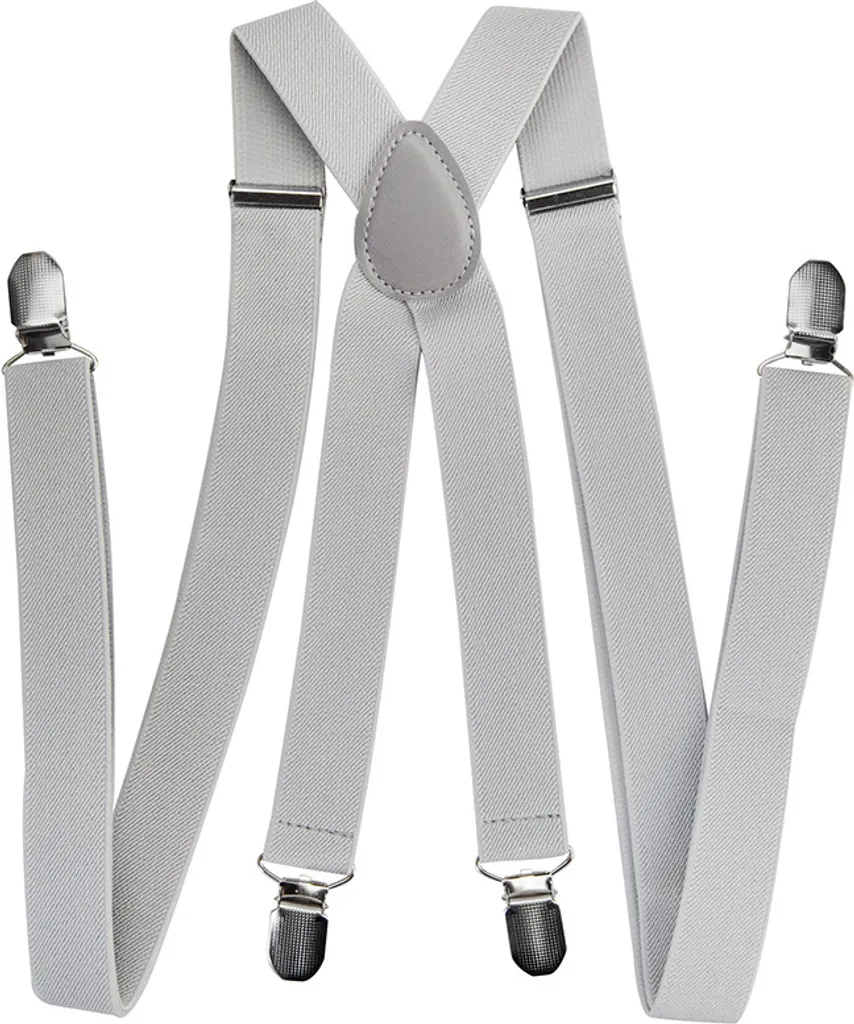 axy® Bretelle Grigio Chiaro per Sposo e Invitati | Larghezza 2,5cm - 1
