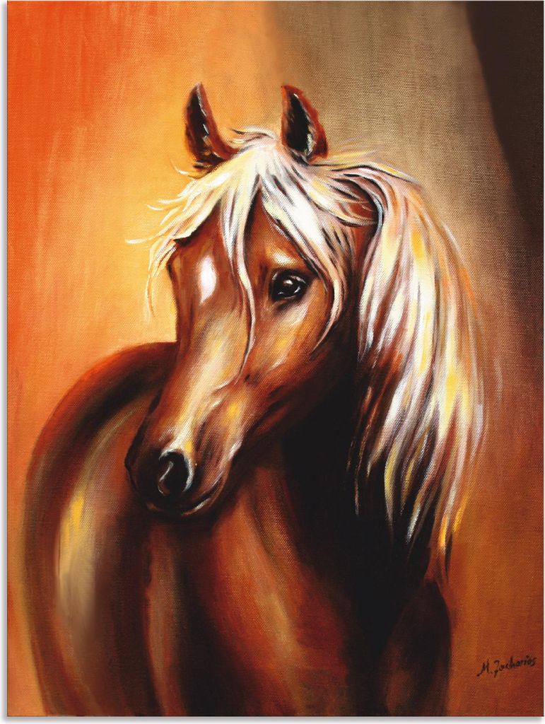 ARTland Wandbild Alu für Innen & Outdoor Pferd Fantasie Größe: 30x40 cm