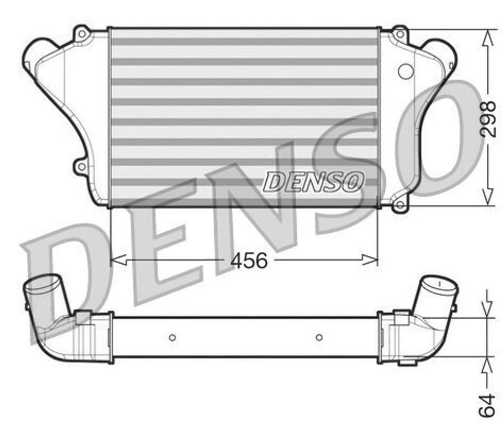 DENSO DIT45004 Ladeluftkühler LLK für MITSUBISHI Canter (FB7, FB8, FE7, FE8) VII Turbo Intercooler