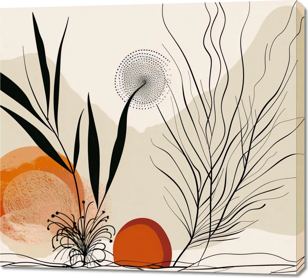 Quadro Astratto Deserto 100x90 cm - Arte Sostenibile Eco-Friendly