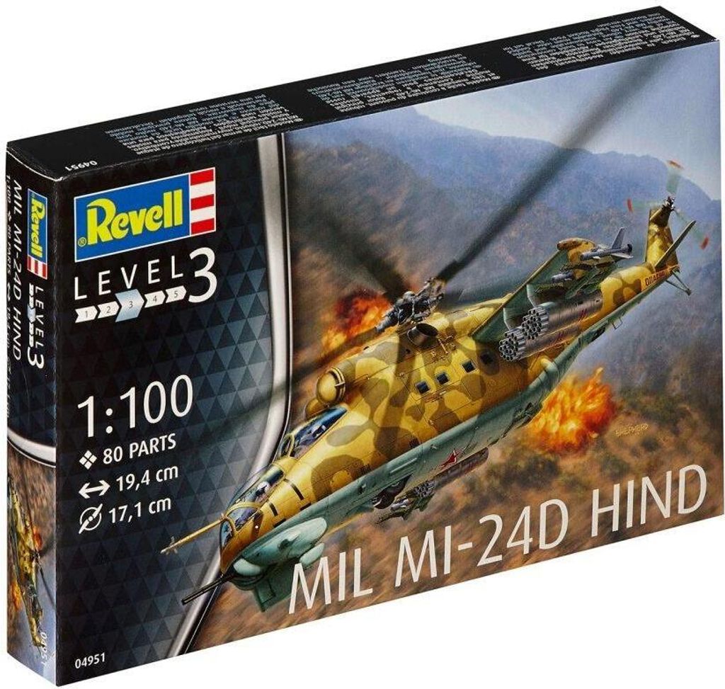 Revell 04951 1:100 Mil Mi-24D Hind Produktbild 