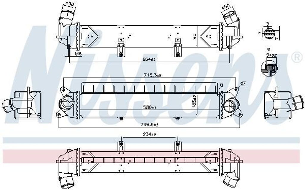 NISSENS 961241 Ladeluftkühler LLK für HYUNDAI Kona (OS) Turbo Intercooler