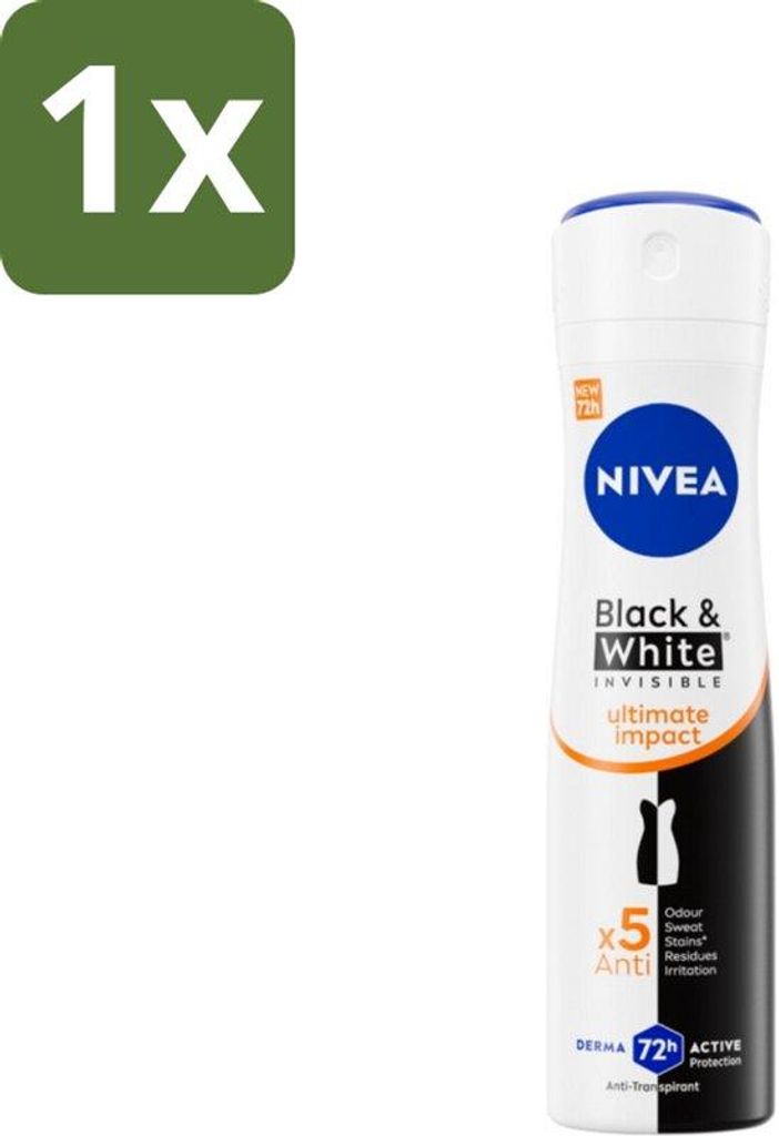 Nivea Deodorant-Spray wird zu Nivea Deodorant-Spray Deodorant-Spray – Schwarz & Weiß Ultimate Impact – Antitranspirant – 150 ml – 1 Stück...