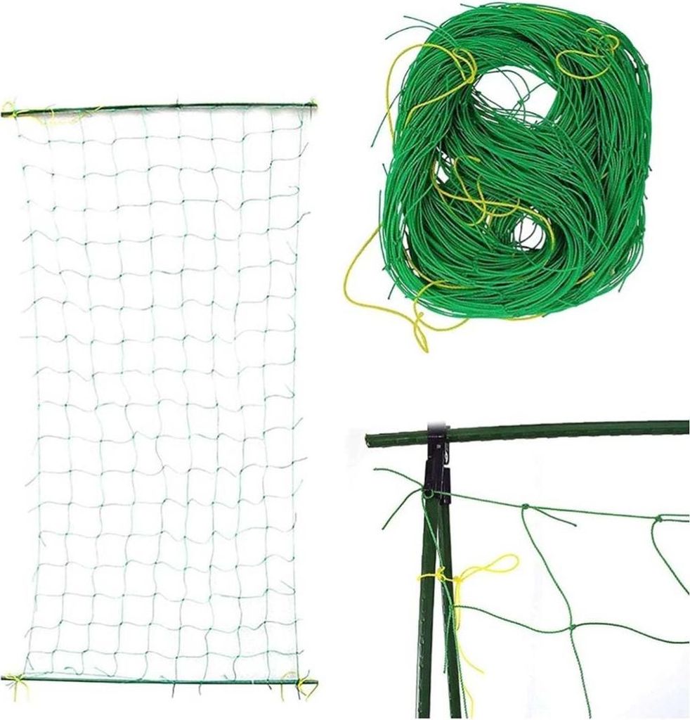 Kletternetz für Kletterpflanzen - Premium Ranknetz für Gemüse und Obst - 9 x 18 m - Vertikaler Gemüsegarten