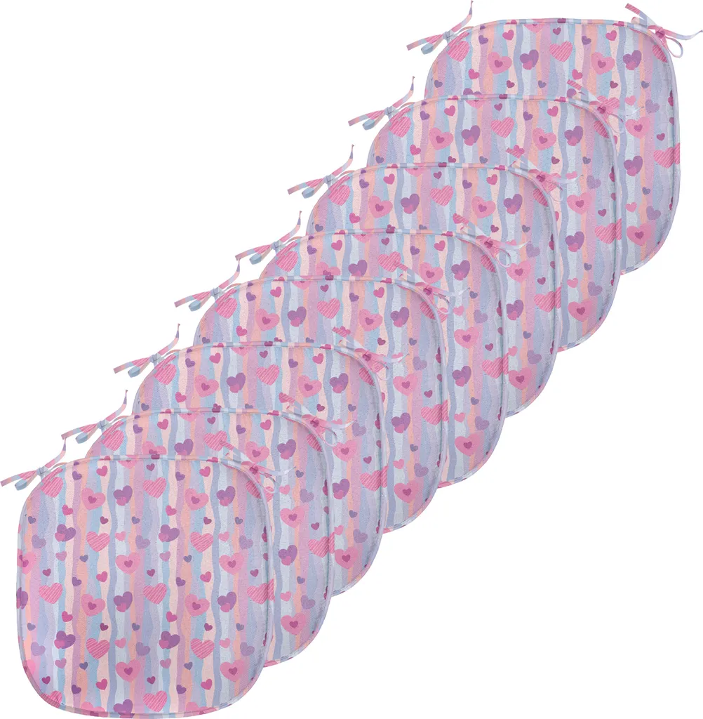 Lot de 8 Galettes pour Chaises de Cuisine et Jardin Mauve Pâle 40x40