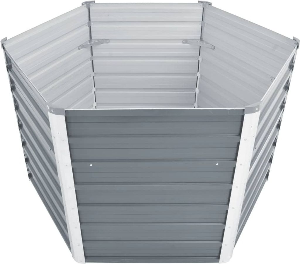 vidaXL Garten-Hochbeet Verzinkter Stahl 129x129x77 cm Grau Produktbild 2