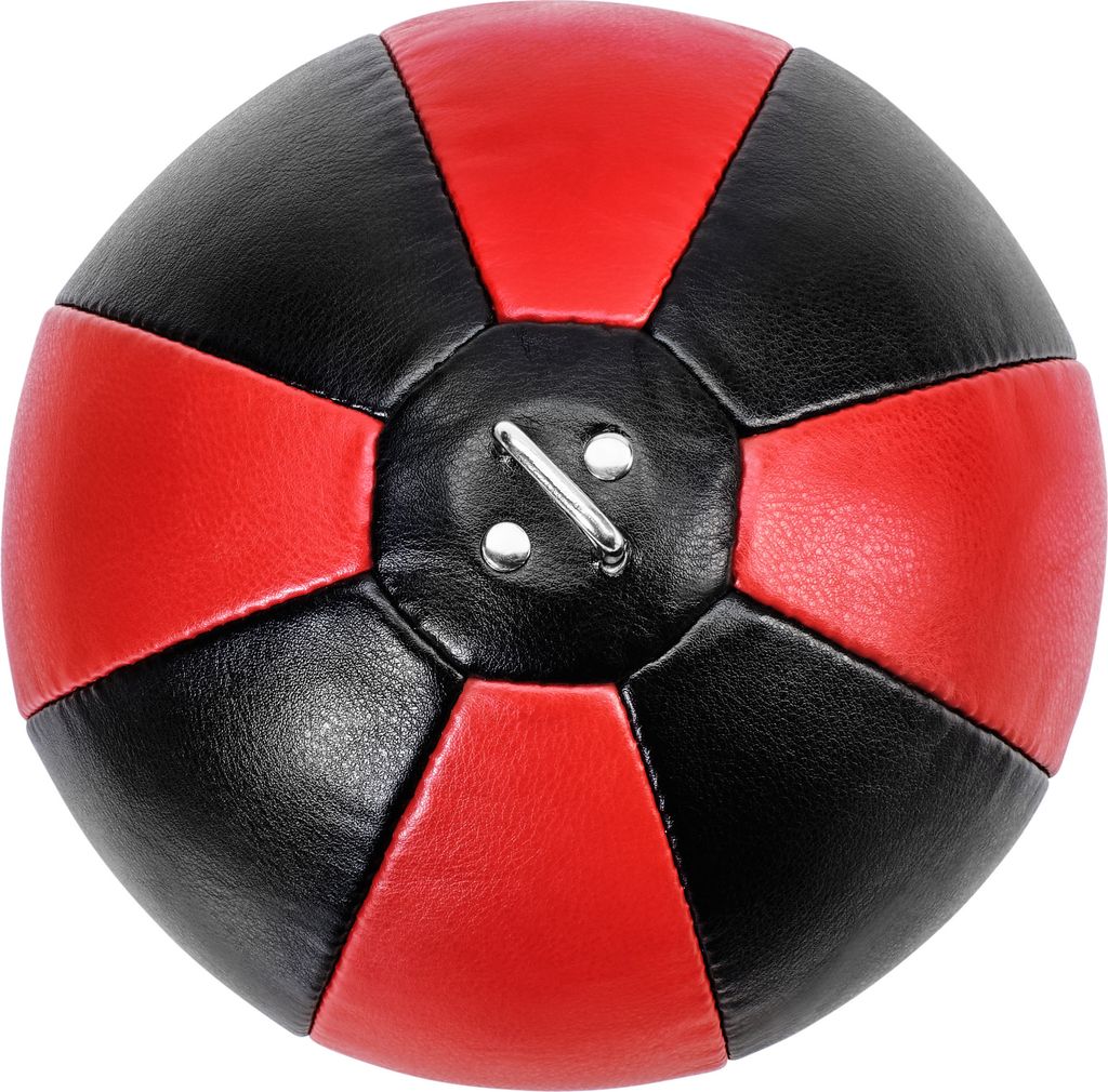Doppelendball aus Kunstleder mit Spanngurten red Produktbild 3