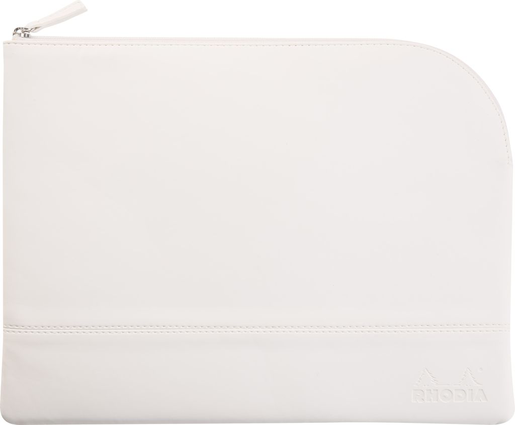 Rhodia Rhodiarama Etui aus Kunstleder mit Reißverschluss, 21x28 cm Weiß 116722C