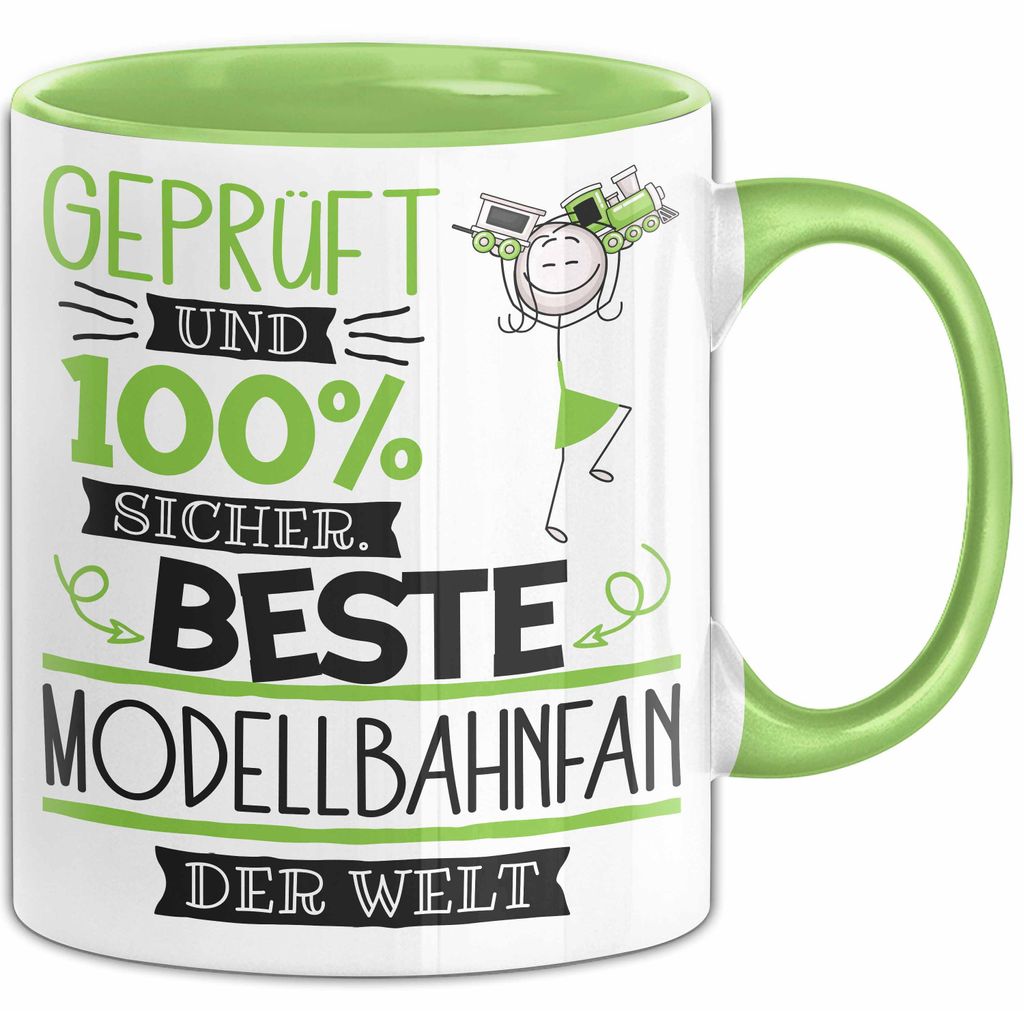 Beste Modellbahnfan Der Welt Tasse Geschenk für Eine Modellbahnfan Und Sicher Geschenkidee Geburtstag Weihnachten (Grün)
