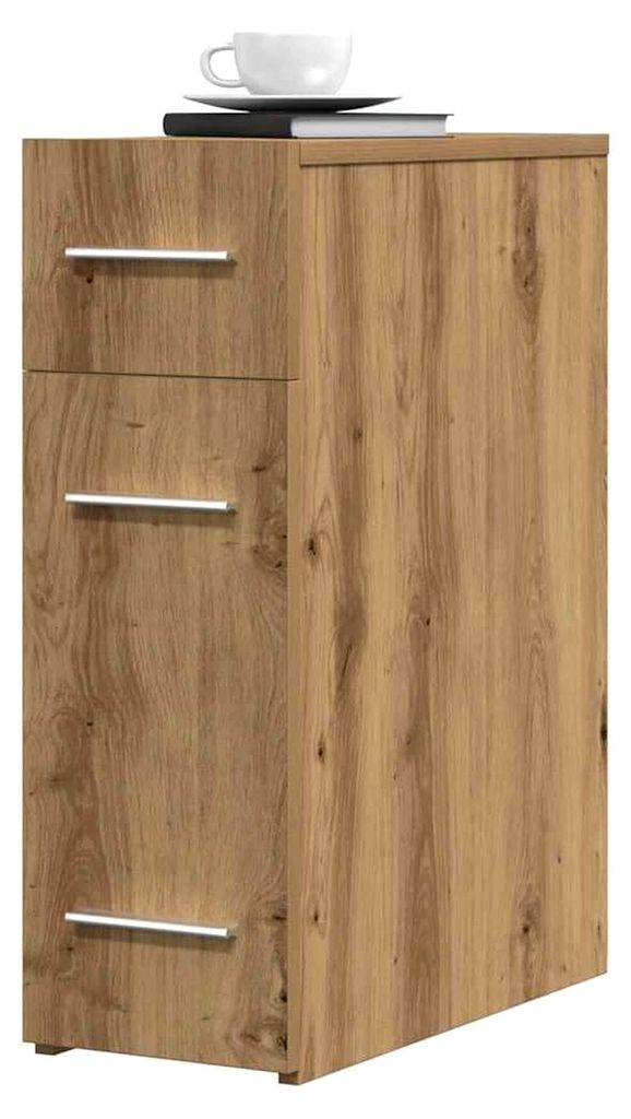 Apothekerschrank Eiche handwerklich 20 x 45,5 x 60 cm, eleganter rechteckiger Apothekerschrank, praktischer Stauraum, modernes Holzdesign