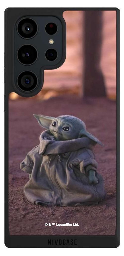 NIVOCASE Handyhülle für Samsung Galaxy S23 Ultra Hülle NIVOpure Case Schwarz Star Wars Baby Yoda The Child