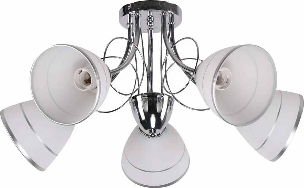 Lustre ELOTTE 5X40W E27 Blanc - Design Moderne et Épuré 35-77936