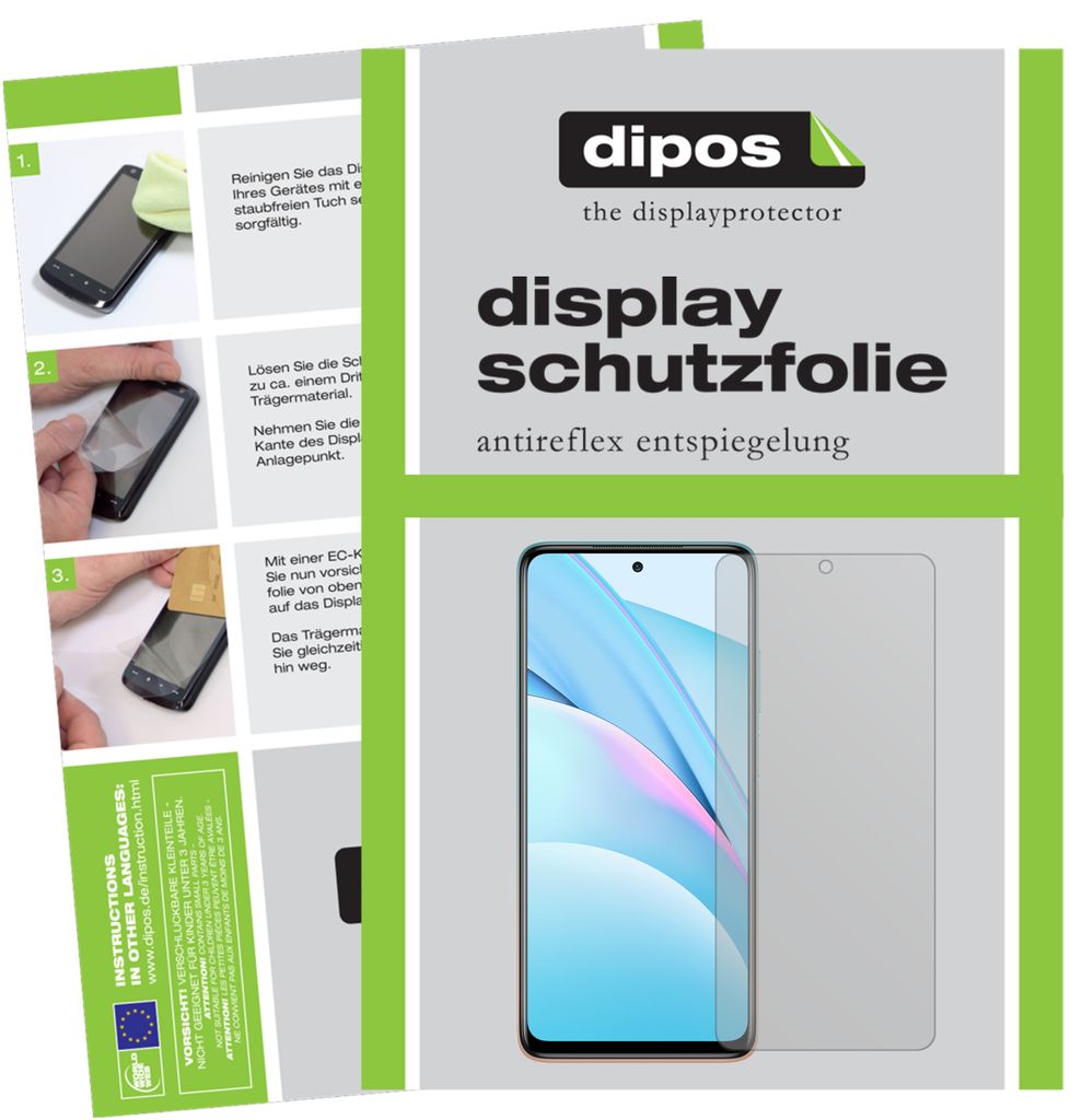 4x Schutzfolie für Xiaomi Mi 10T Lite matt Displayschutzfolie Folie Display Schutz dipos