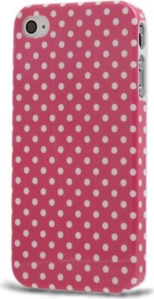 Schutzhülle Hard Case Hülle für Handy Apple iPhone 4 / 4s Pink / Weiß