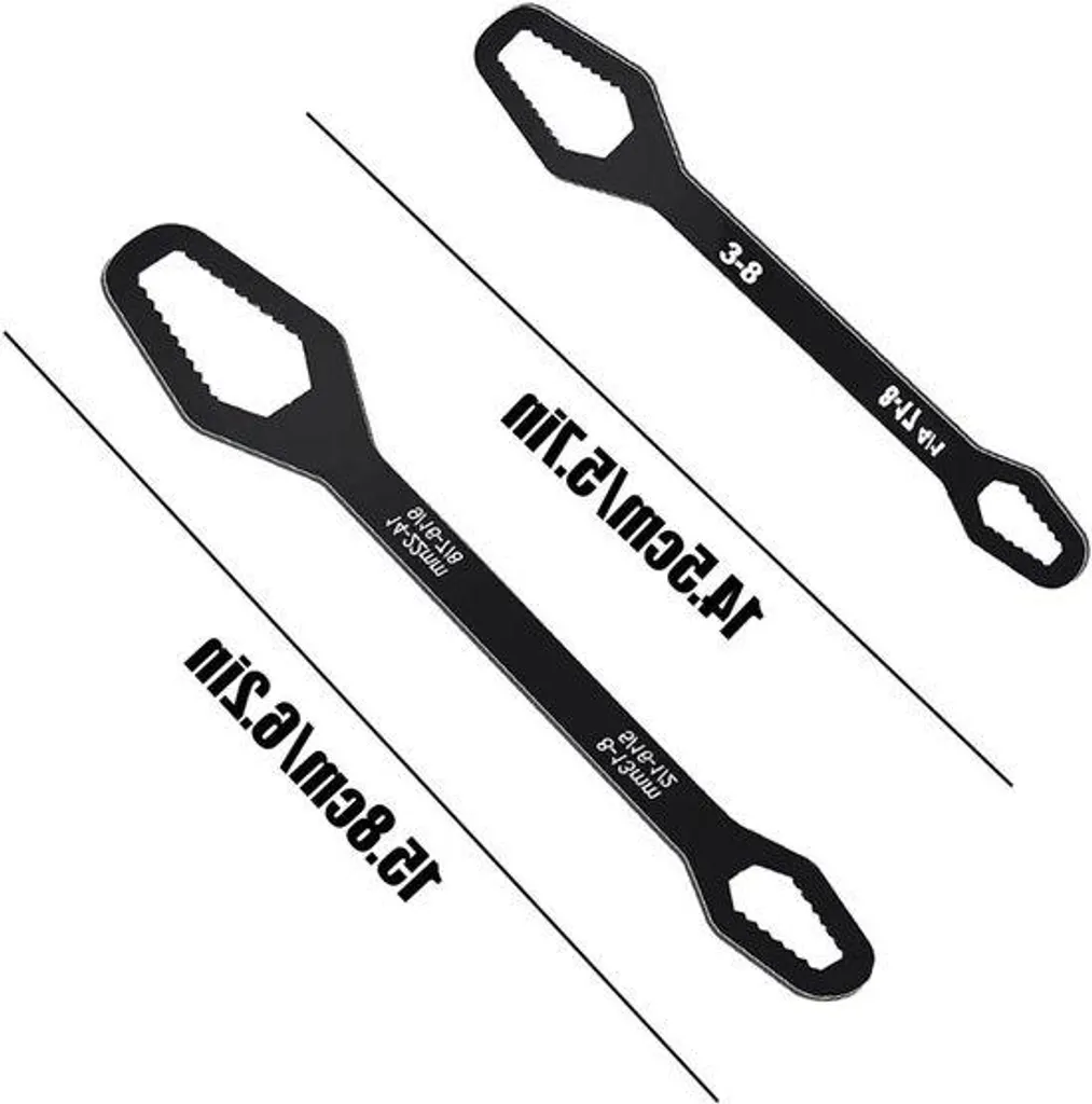 Jeu de 2 clés à molette universelles en acier chrome-vanadium 8-22mm