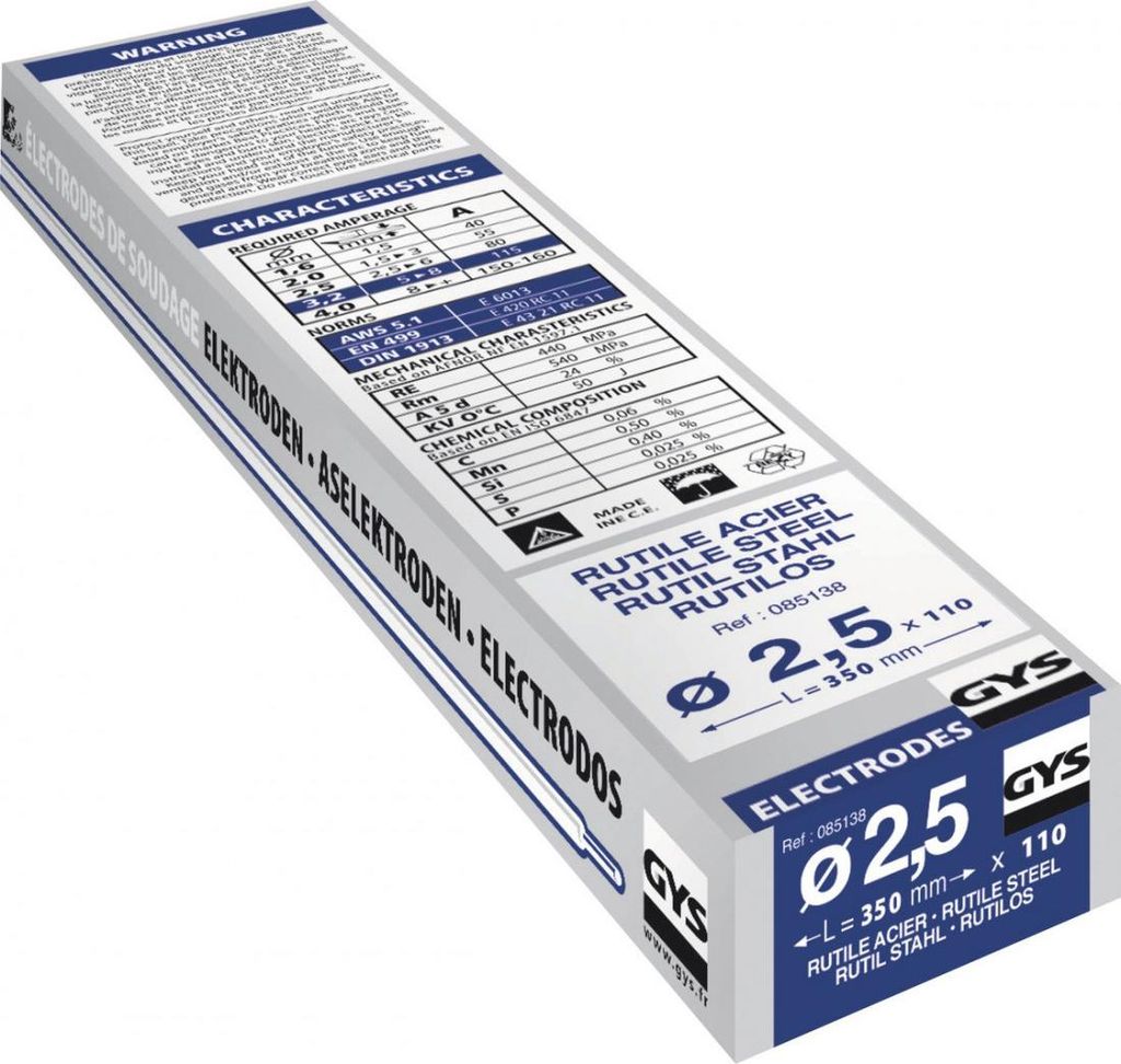 GYS Schweißelektroden 110 St. O x L 2.5 mm 350 085138