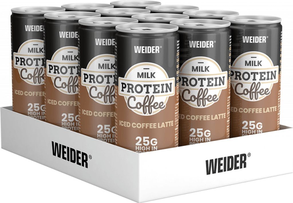 Weider Milk Protein Shake (12x250ml) Iced Coffee Latte - Eiweiße - Eiweiß RTD