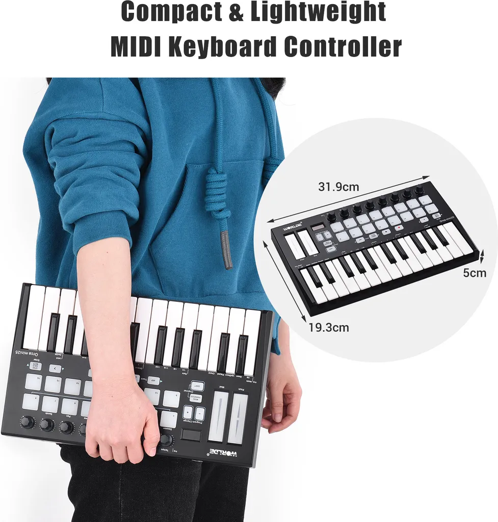 Mini Clavier MIDI USB Orca25 : La Solution Compacte pour Créer Partout - 6