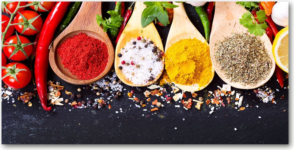 Tulup Leinwandbild -100x50 cm - Wandkunst - Drucke auf Leinwand - Leinwanddruck - Essen & Getränke - Mehrfarbig - Gewürze