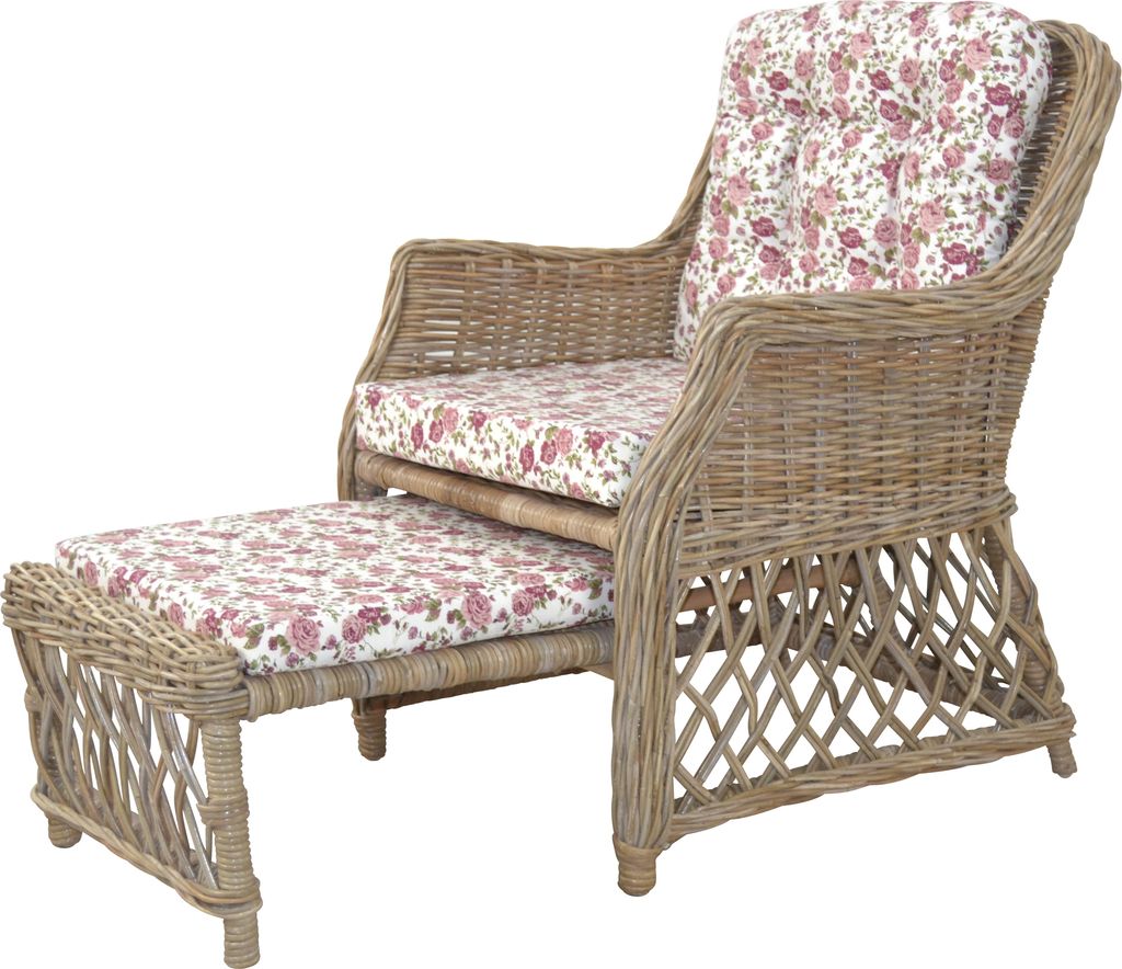 Rattansessel mit Kissen Donald