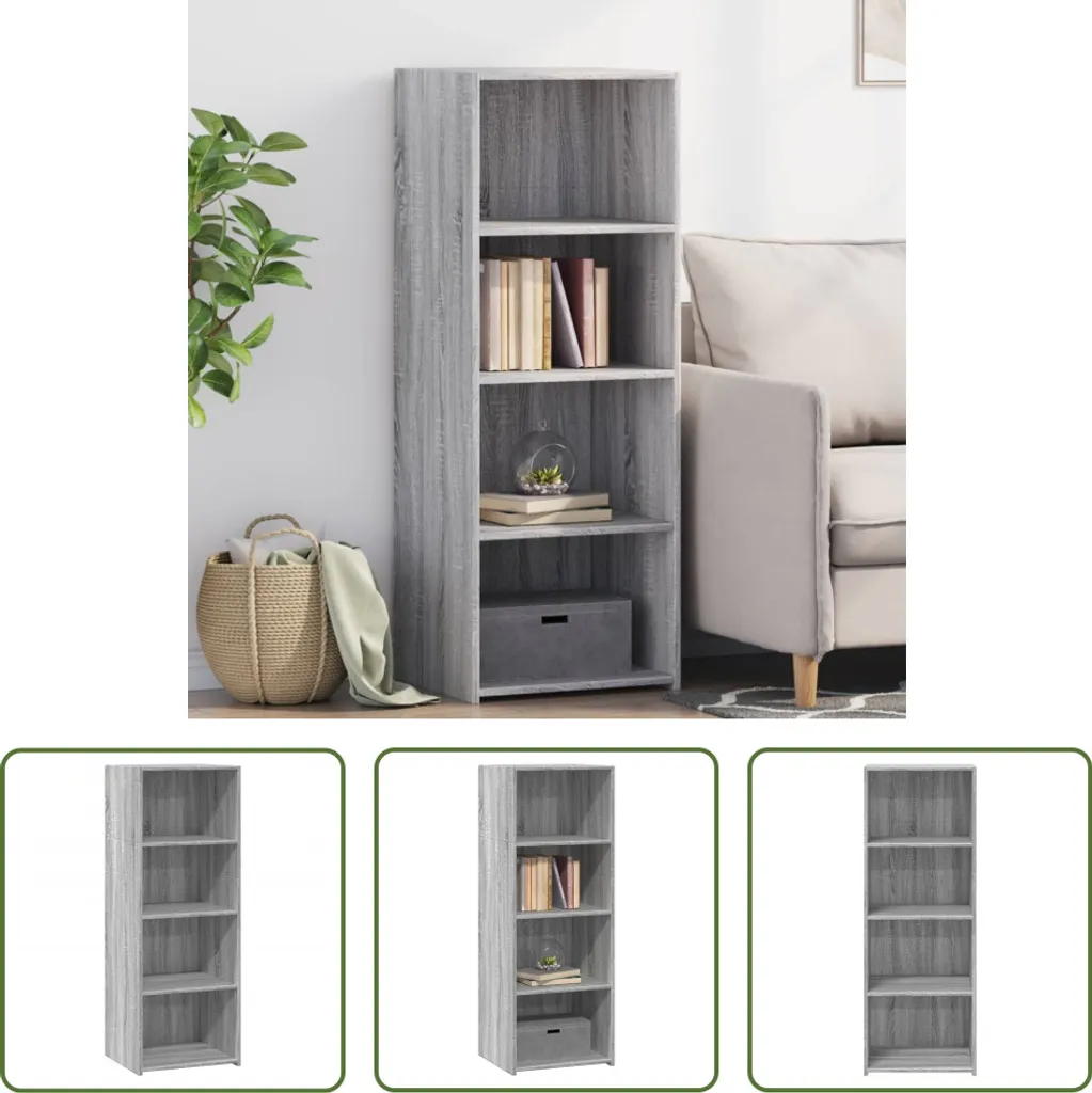 The Living Store Credenza Grigio Sonoma 45x41x124 cm Mobili per Casa