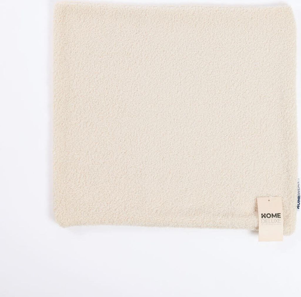 HOME DELUXE Bouclé Kissenbezug PELO mit Kissenbezüge - Beige I Boucléstoff, Kissenhülle, Reißverschluss, Pflegeleicht, Maschinenwäsche, Hochw...