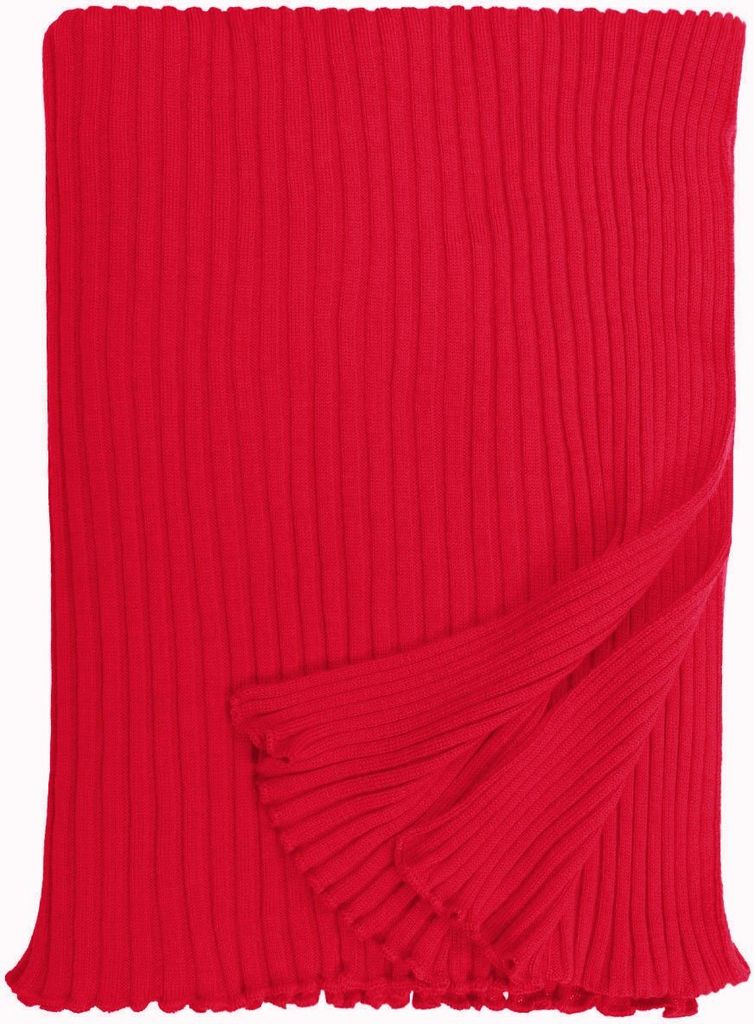 Eagle Products Schal Wollschal Stola Schultertuch rot 65 x 180 cm aus 100% superfeiner Wolle gestrickt