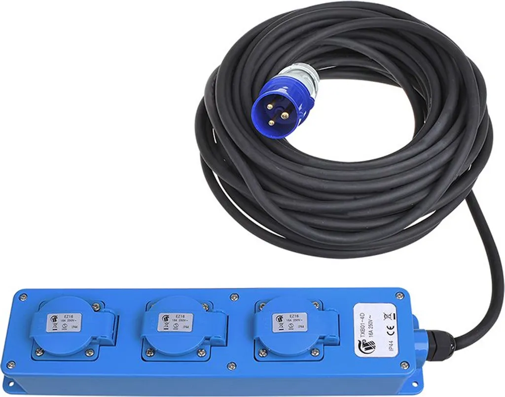 Presa CEE Schuko 3 Vie 5M: Cavo Professionale per Campeggio e Cantiere