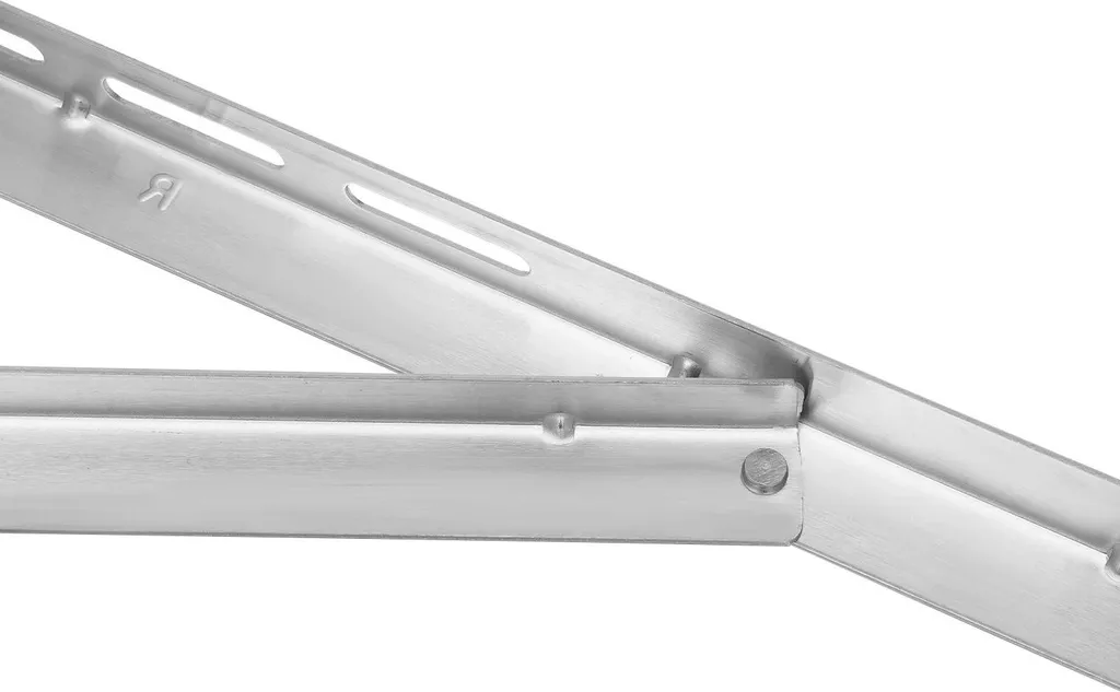 Support mural climatisation - Console double bras 200kg Argent 20cm - 5