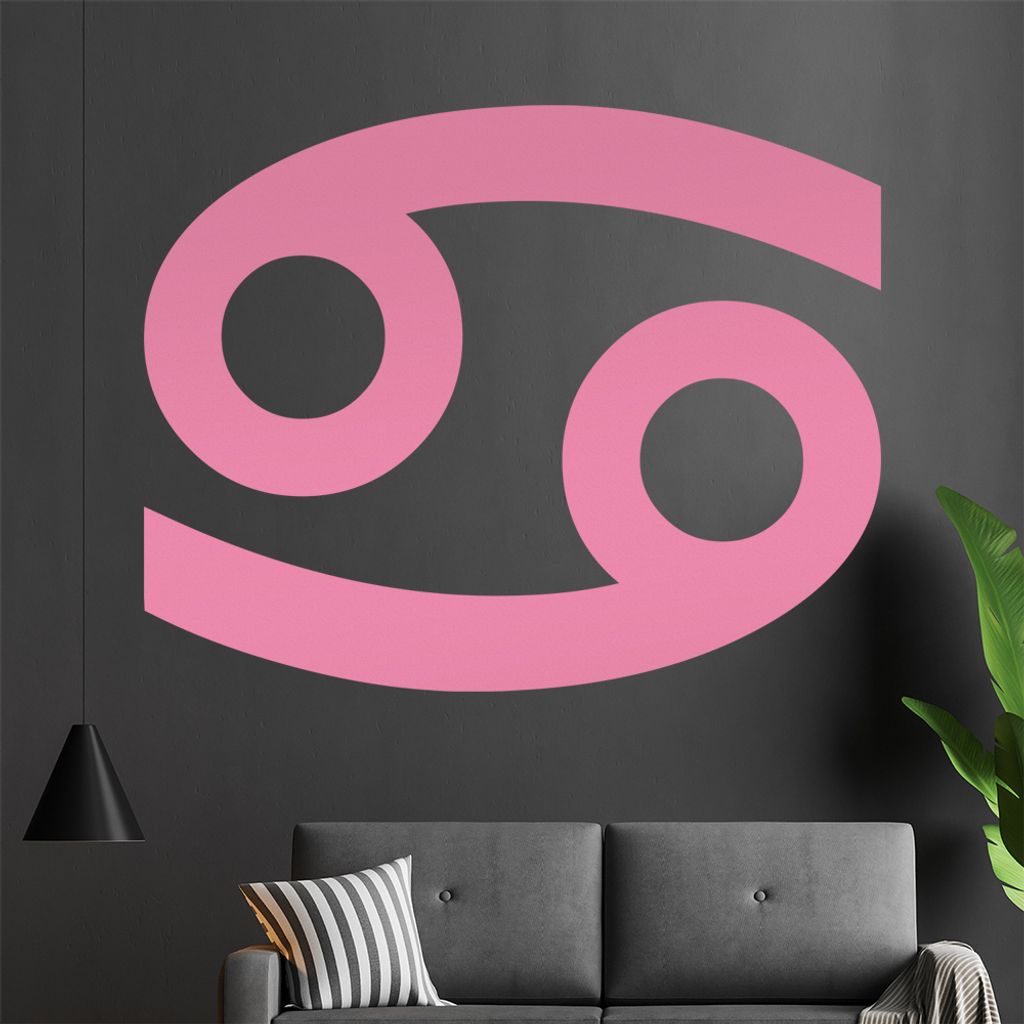Sternzeichen: Krebs Wandtattoo in 6 Größen - Wandaufkleber Wall Sticker - Dekoration, Küche, Wohnzimmer, Schlafzimmer, Badezimmer