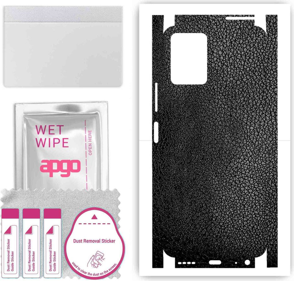 apgo Rückseite + Seiten Schutzfolie, Skin, kompatibel mit VIvo Y21e, Hinten Displayschutzfolie aus Vinylfolie, kratzfest, einfache Montage - Schwa...