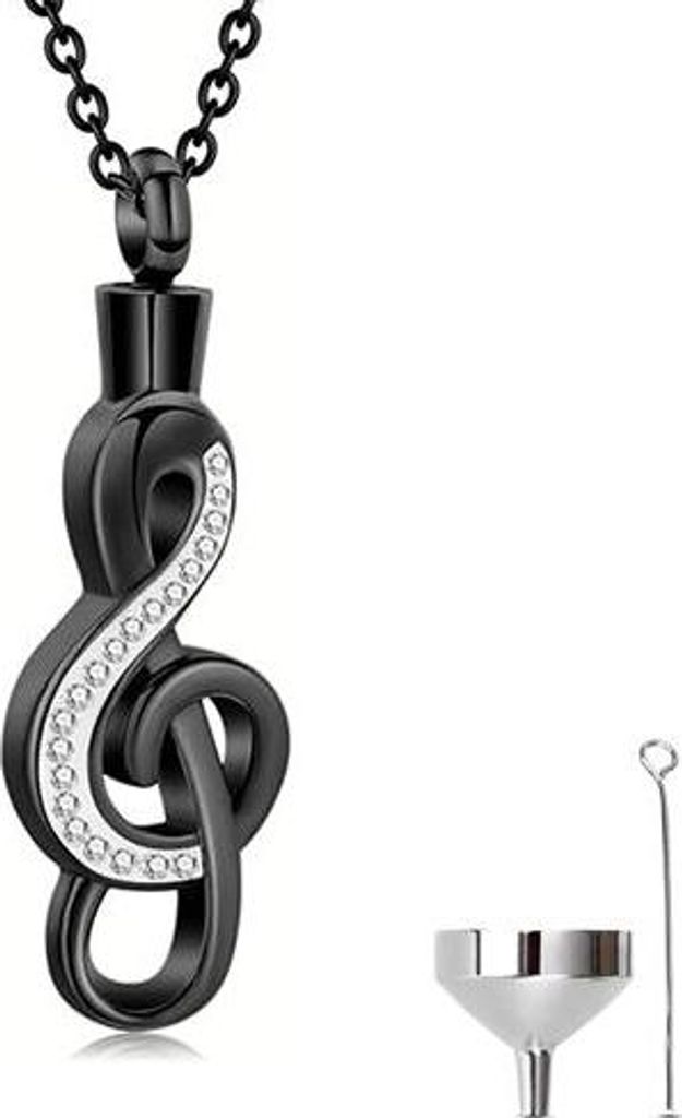 Luxe Aschenbecher-Halskette mit 55 cm Kette für Asche, Haare oder Parfum - Gedenkschmuck mit Füller und Aufbewahrungstasche