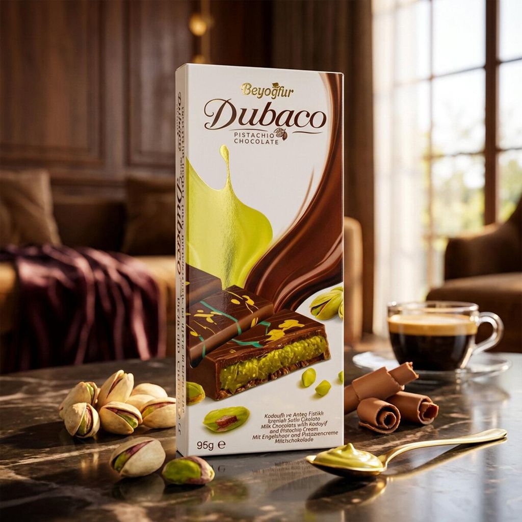 Beyoğlu Dubaco Pistazien Schokolade 96 g Produktbild 