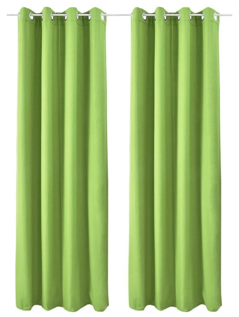 Beautissu Lot de 2 rideaux thermiques Vert Amelie TO, 140 x Image du produit 