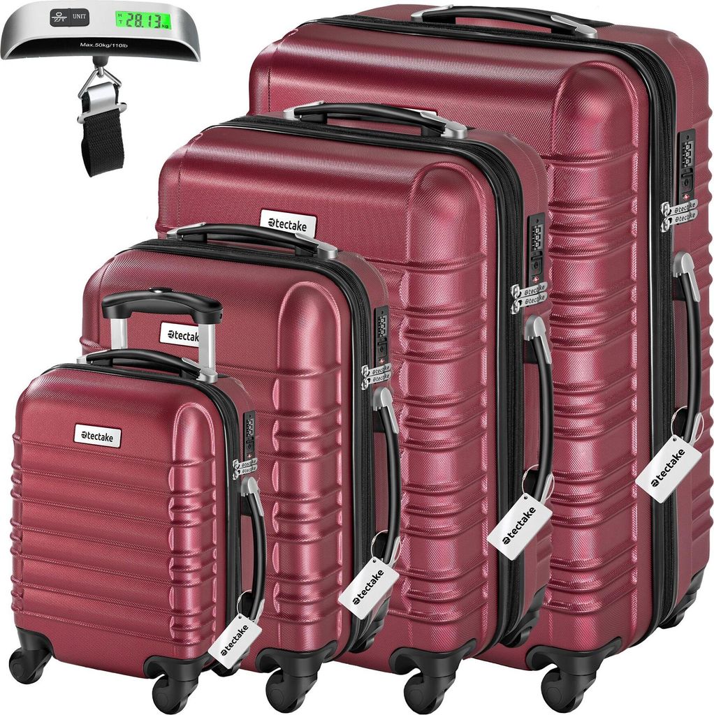 Set de valises rigides Mila 4 pièces avec pèse-bagages - Image du produit 
