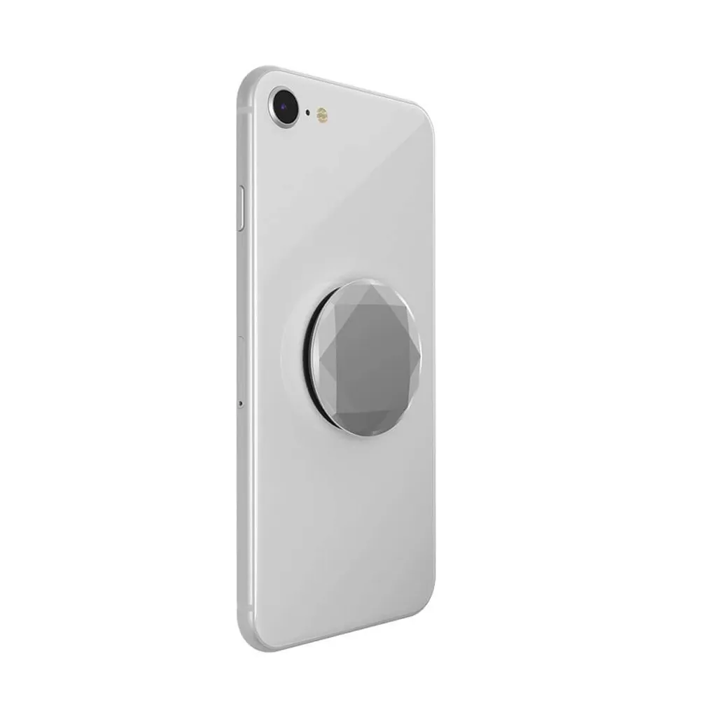 PopGrip PopSockets Metallic Diamond Silver : Support de doigt Premium