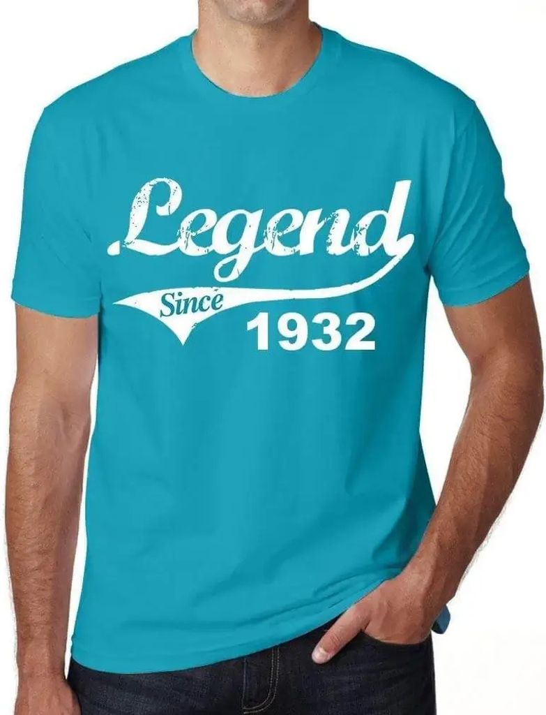 Herren Grafik T-Shirt Legende seit 1932 – Legend Since 1932 – Geschenk 92. Geburtstag Jahrestag 92 Jahre Jubiläum 92 Jährige Mann Jahrgang 1932