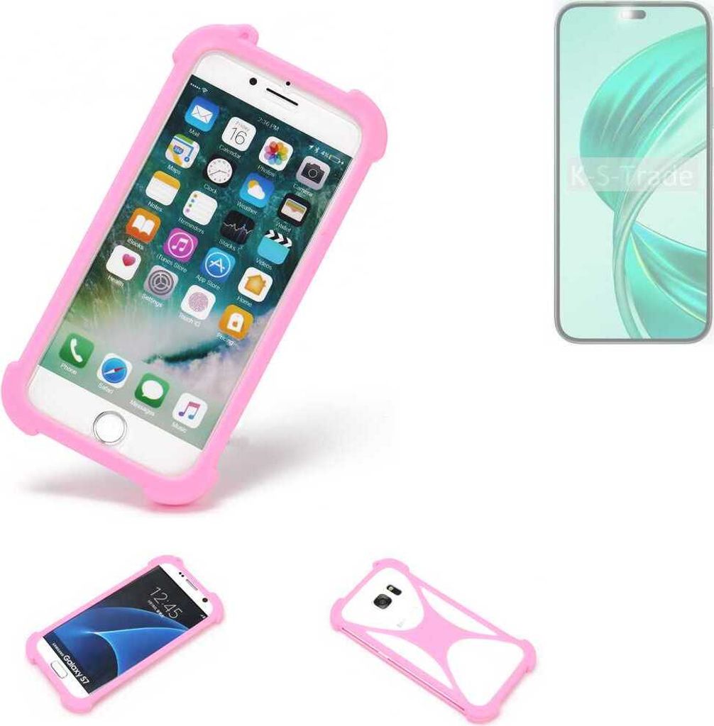 K-S-Trade Handy Hülle kompatibel mit Honor X8b Schutz Hülle Bumper Silikon Schutz Hülle Cover Case Silikoncase Silikonbumper TPU Softcase