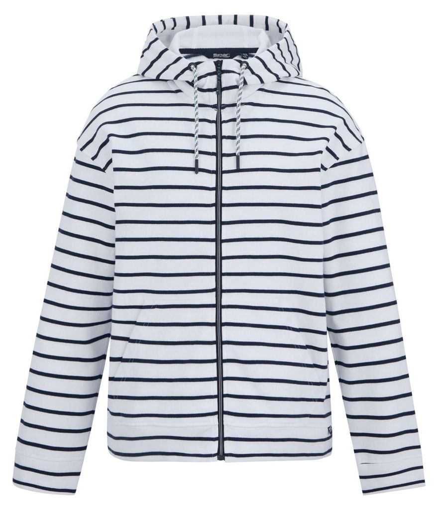 Regatta - "Bayletta" Hoodie mit durchgehendem Reißverschluss für Damen RG12500 (38 DE) (Weiß/Marine)