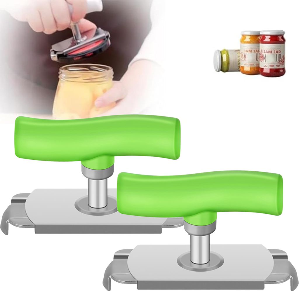 Effortless Arthritis Glasöffner - Einfacher Dosenöffner Für Schwache Hände (Grün)