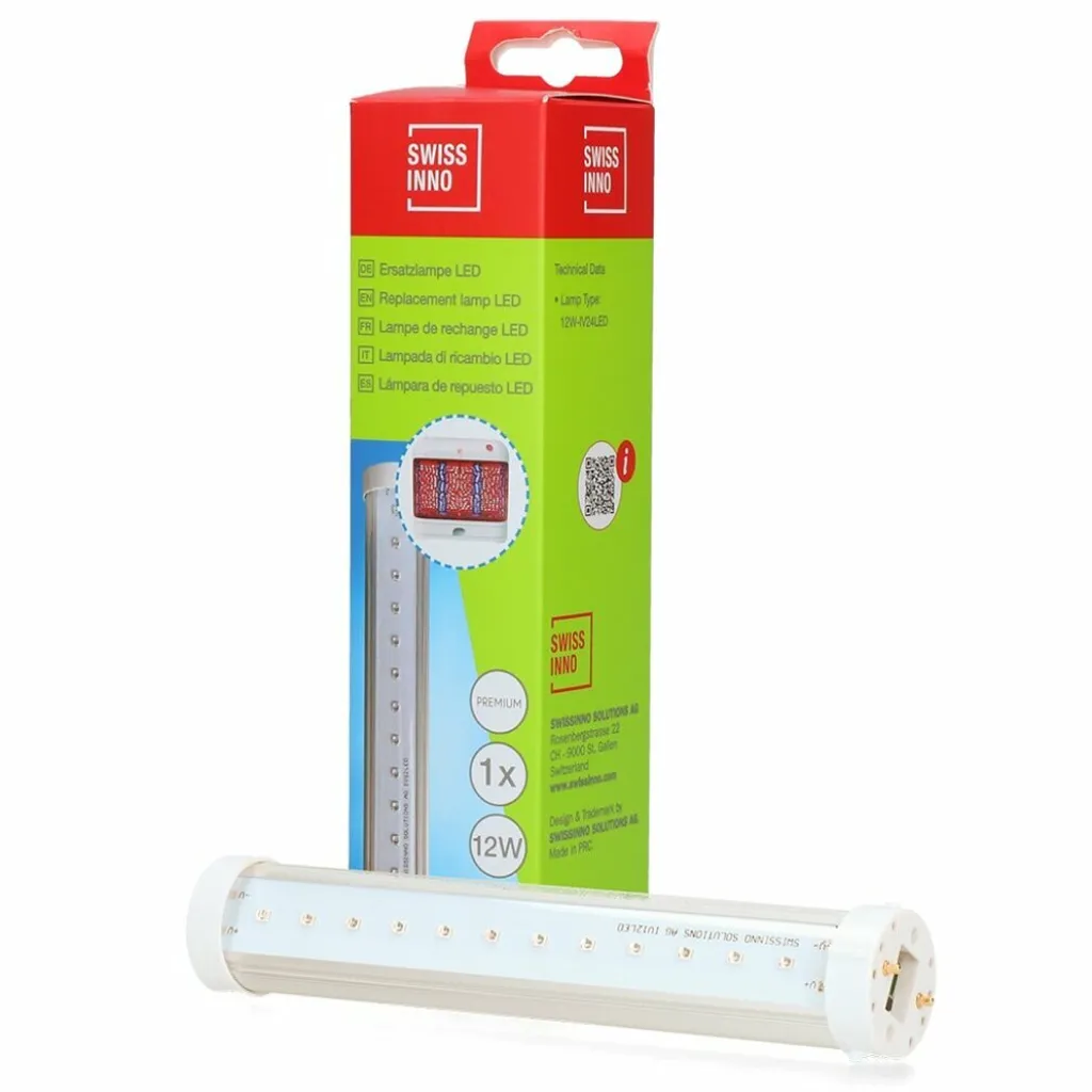 Tubo LED UVA 12 Watt Ricambio Professionale per Zanzariere G13 365nm