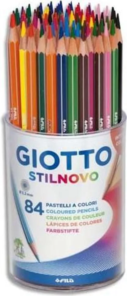 Giotto F516500 Pastelli Stilnovo Barattolo 84 pz - Colori Scuola FILA