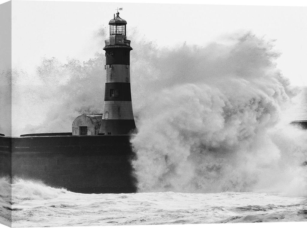 Leinwandbild – Leuchtturm von Guadalupe (BW) - 60x40 cm