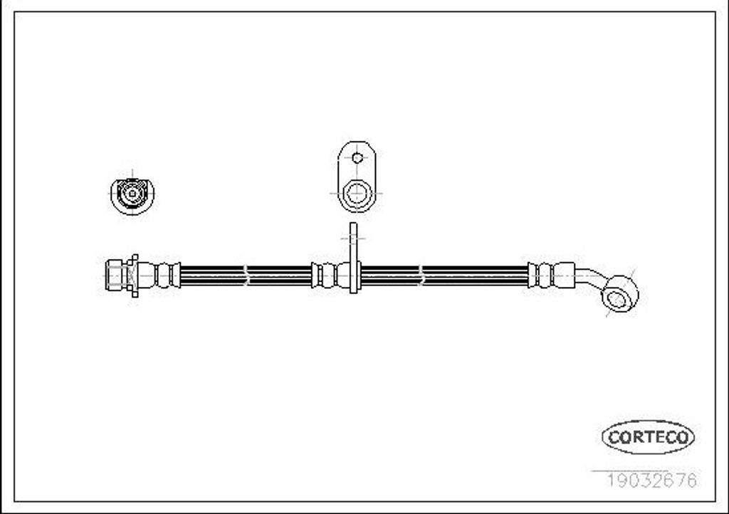 CORTECO 19032676 Bremsschlauch Hinten Links für HONDA PRELUDE IV (BB)